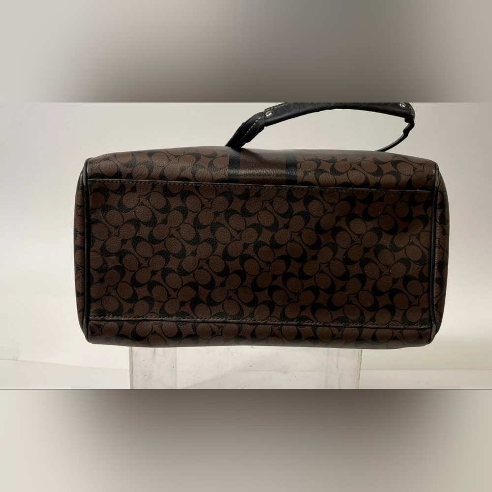 COACH Chelsea Heritage Stripe Signature Monogram Doctor Bag Barrel Bag tote bag - Picture 6 of 11